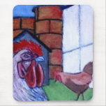 Fun Rooster Original Contemporary Art Mousepad