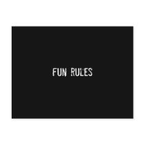 fun rules postcards