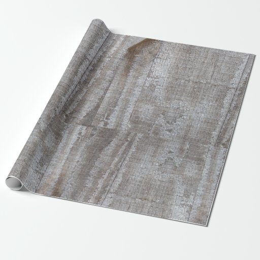 Fun, Rustic, Gray, Barnwood, Wrapping Paper Zazzle