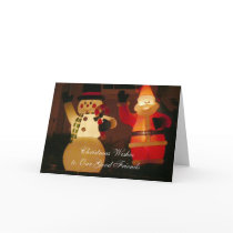 Fun Santa and Snowman Waving cards by BlarneyCards Fun Santa and Snowman Waving cards