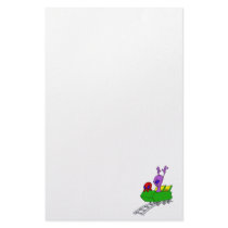 Fun & Scared Alien on Coaster Stationery Paper