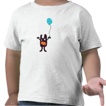 Fun scary monster with balloon boy's t-shirt
