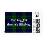 Fun Scottish Plaid Wedding Stamp stamps