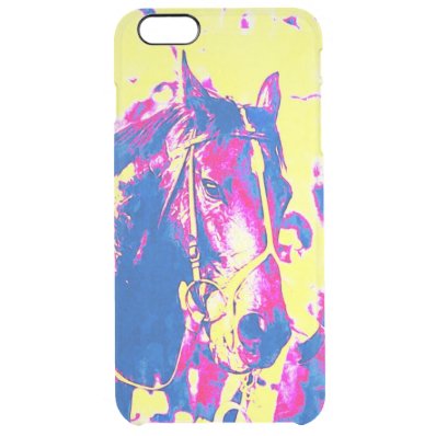 Fun Seattle Slew Thoroughbred Racehorse Watercolor Clear iPhone 6 Plus Case