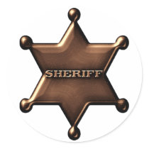 Fun Sheriff Badge Sticker stickers