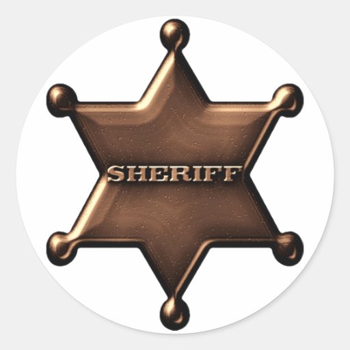 Fun Sheriff Badge Sticker Zazzle