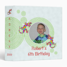 Fun Sidney Salamander Birthday 1.5 inch 3 Ring Binder