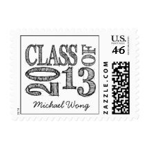 Fun & Simple Pen Sketch Class of 2013 Postage