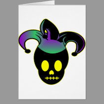 Fun Skull Jester Tattoo cards