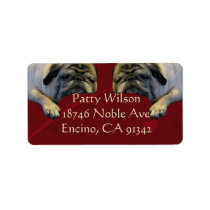 Fun Sleepy Pug Address Labels