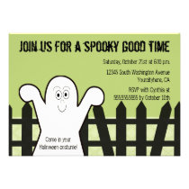 Fun spooky ghost Halloween party invitation