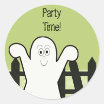 Fun spooky ghost Halloween party stickers