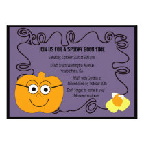 Fun spooky pumpkin Halloween party invitation