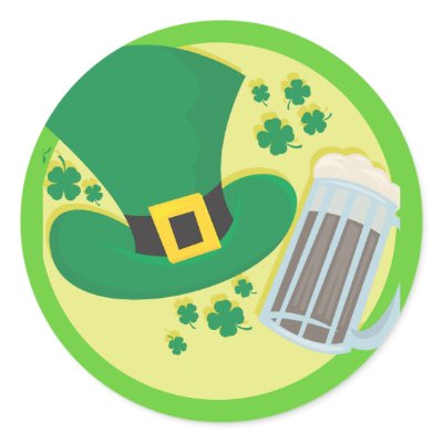 Fun St Patricks Day Beer Design Stickers by greenbaby