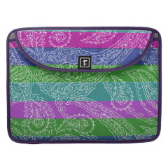 Fun Striped Paisley Print Summer Girly Pattern Sleeve For MacBooks