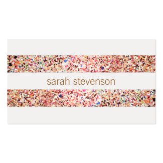 Fun Stripes Colorful Glitter Look Cute Cool Business Card Templates