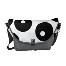 Fun stylish black and white pattern. Custom Messenger Bags