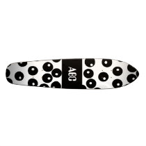 Fun stylish black and white pattern. Custom Skateboard Decks