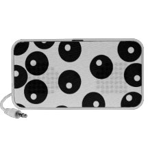 Fun stylish black and white pattern. Custom Laptop Speakers