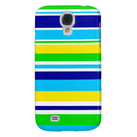 Fun Summer Striped Teal Lime Yellow Blue Gifts HTC Vivid Covers