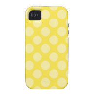 Fun Summer Yellow Polka Dots on Yellow Gifts iPhone 4 Cover