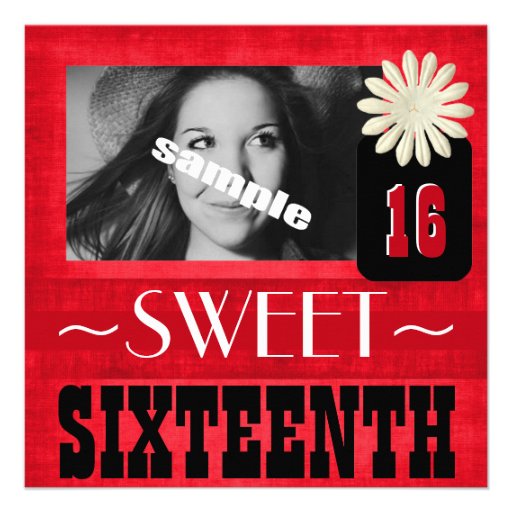 Fun Sweet Sixteenth Party for Country Girls Personalized Announcement