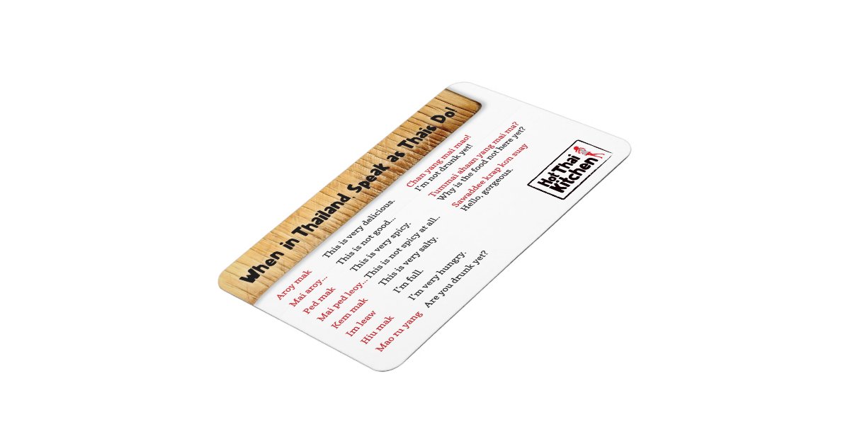 Fun Thai Phrases Magnet Zazzle fun-thai-phrases-magnet-zazzle