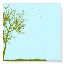 Fun tree silhouette posters