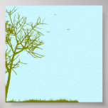 Fun tree silhouette print