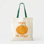Fun trick or treat pumpkin Halloween candy bag