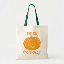 Fun trick or treat pumpkin Halloween candy bag
