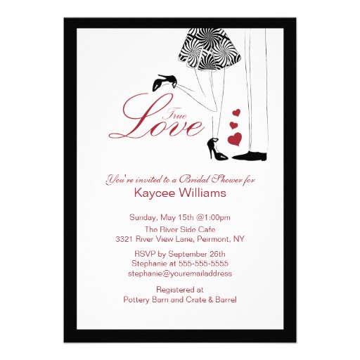 Fun True Love Bridal Shower Invitation