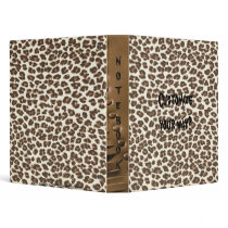 Fun! Unique Leopard Spots W/Leather Fringe Print Binder