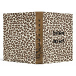 Fun! Unique Leopard Spots W/Leather Fringe Print binders