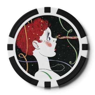 Girl poker chips