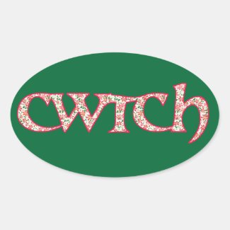Fun Welsh Cwtch Stickers: Clematis Pattern