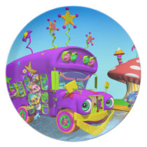 Fun Wheels On The Bus Plate