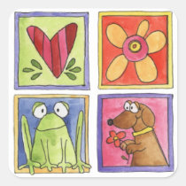 fun whimsical doodles stickers