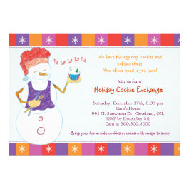 Fun Whimsical Holiday Cookie Exchange Party Invite