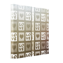 Fun Whimsical Love and Hearts Stretched Canvas Prints