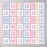 Fun Whimsical Love and Hearts Poster