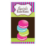Fun Whimsical Macarons Business Cards