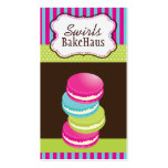 Fun Whimsical Macarons Business Cards