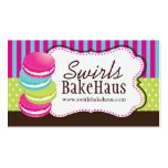 Fun Whimsical Macarons Business Cards