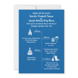 Fun Whimsy Timeline Wedding Personalized Invitations