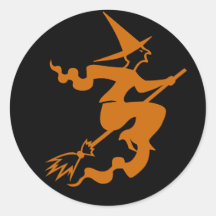 Fun Witch Halloween Sticker