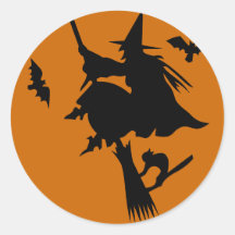 Fun Witch Halloween Sticker