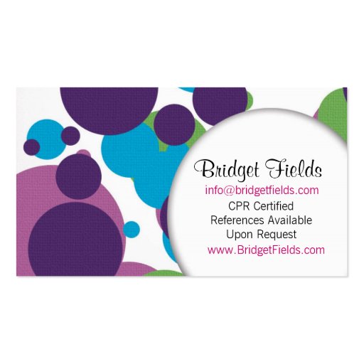 Fun with Polka Business Card (front side)