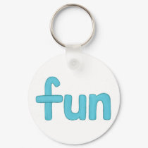 fun word in aqua keychain by Cherylsart fun word in aqua keychain