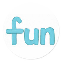 fun word in aqua, sticker by Cherylsart fun word in aqua, sticker